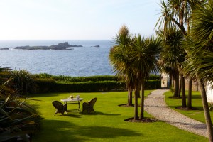 Garden view at The Old Coastguard