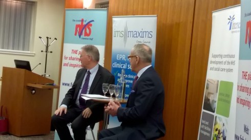 Professor Sir Mike Richards and Roy Lilley - avoiding me!